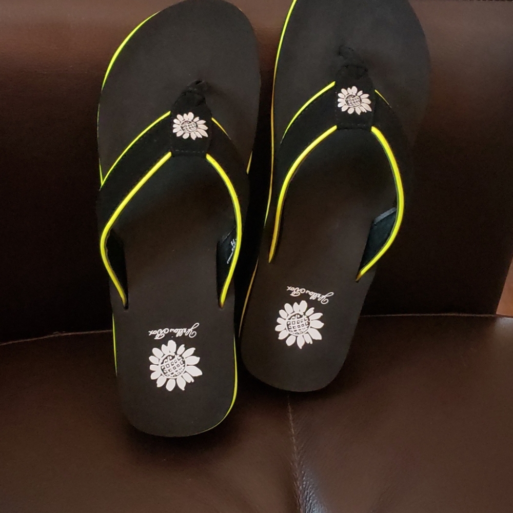 Yellow Box Flip Flops